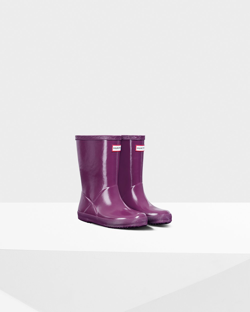 Kids Rain Boots - Hunter Original First Classic Gloss (04BPTMYIF) - Purple